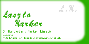 laszlo marker business card
